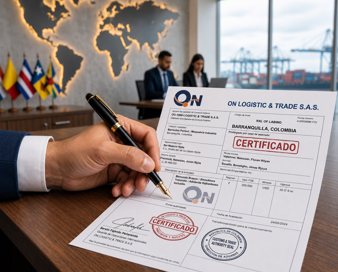 Equipo ON Logistic and Trade gestionando operaciones de comercio exterior